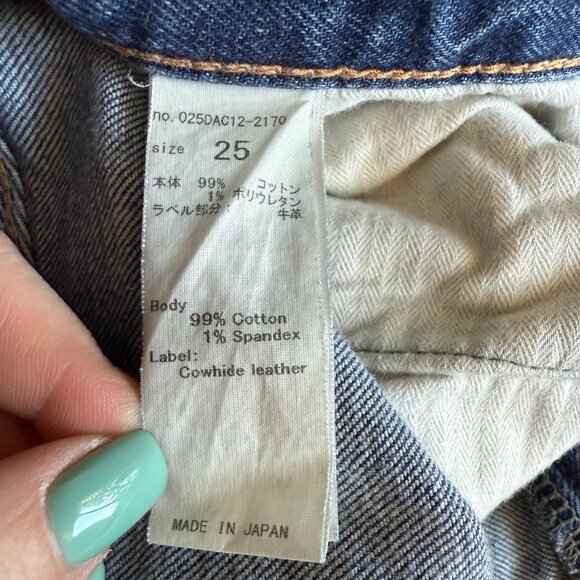 MOUSSY Vintage Distressed Lancaster Skinny Dark Blue Denim Jeans SZ 25 - Picture 8 of 13